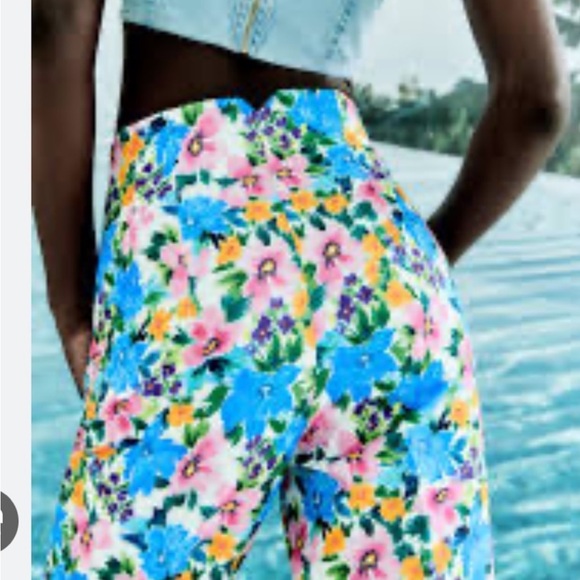 Zara Floral High Waisted Pants - Picture 2 of 11